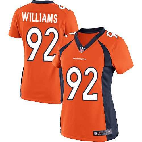 Women's Elite Sylvester Williams Nike Jersey Orange Home - #92 NFL Denver Broncos